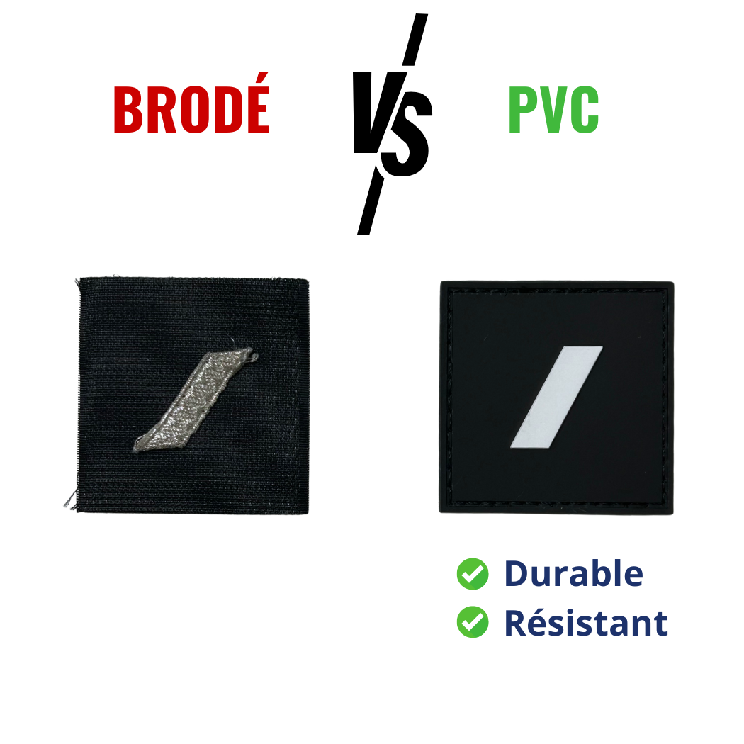 écusson brodé VS écusson PVC