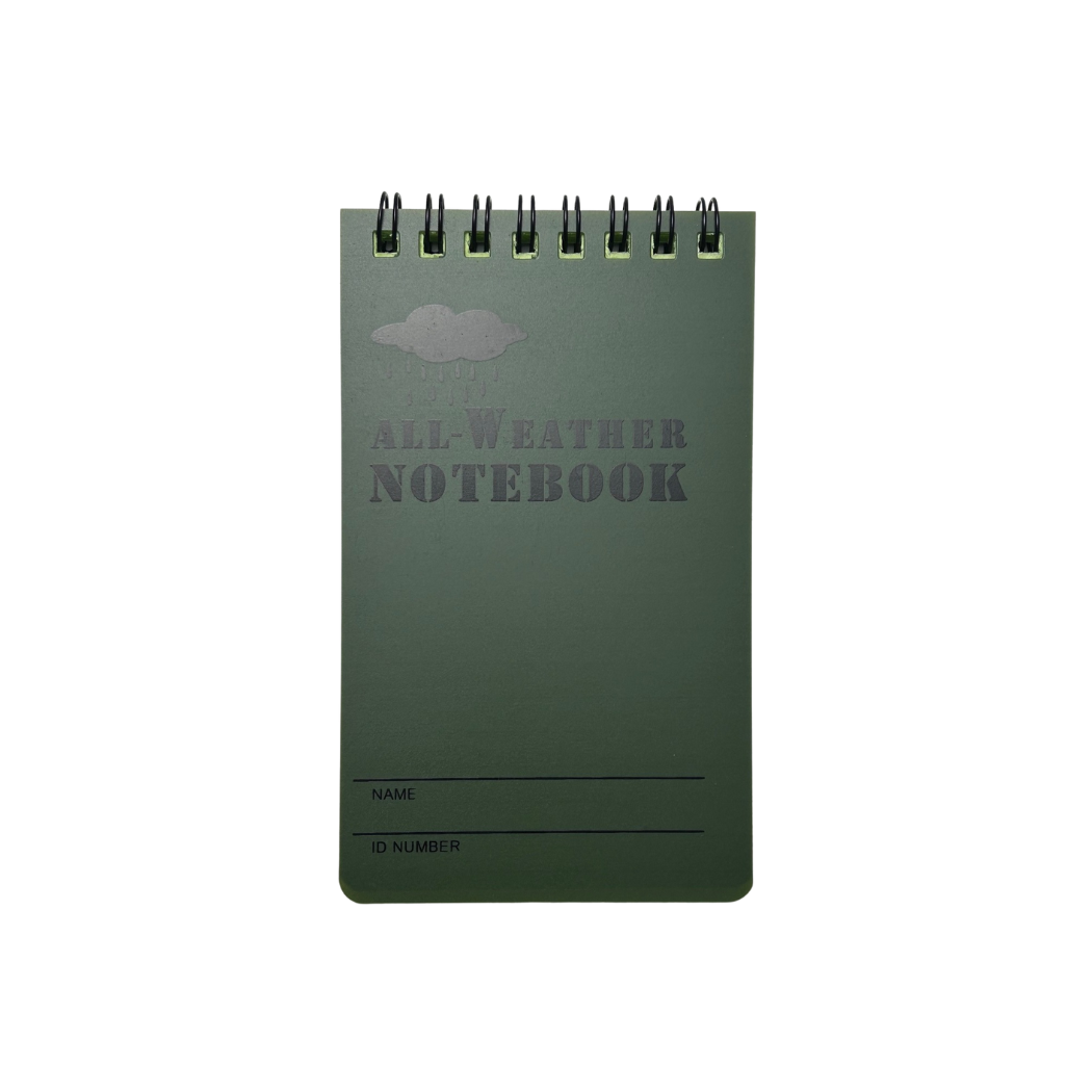 carnet de note imperméable vert